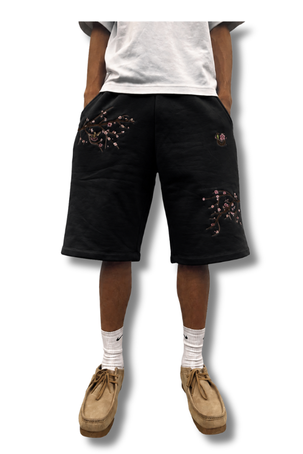 Black Blossom Shorts