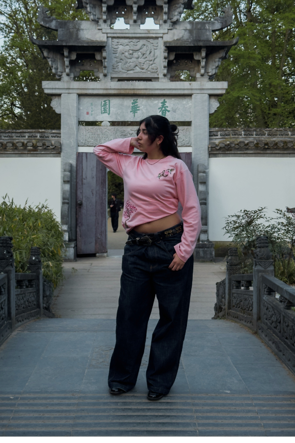 Blossom Waffle Longsleeve (pink)