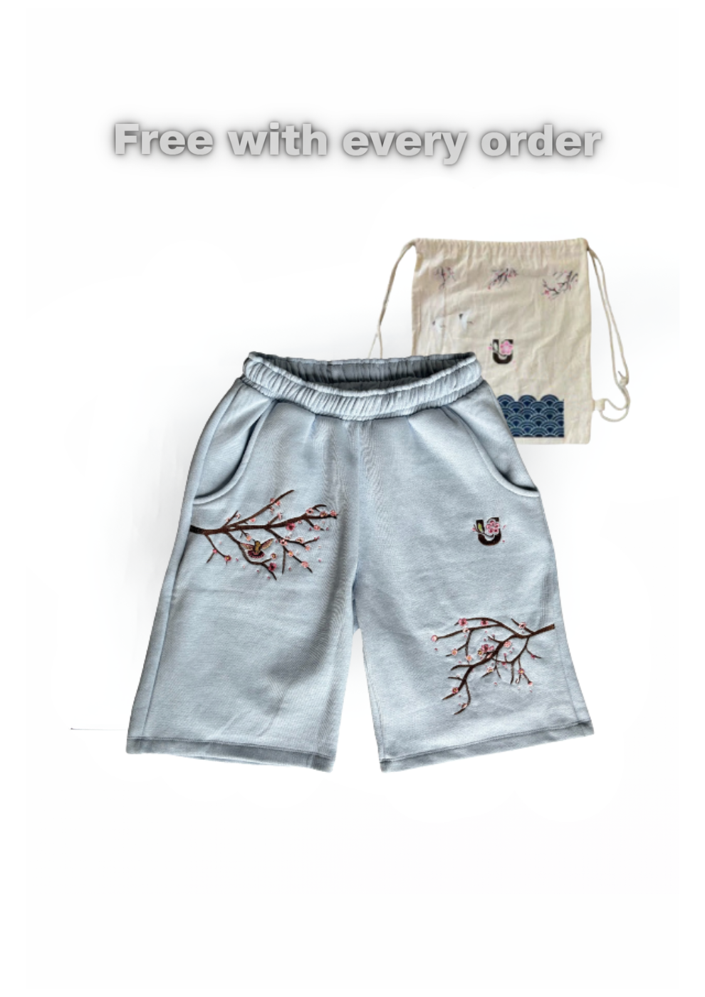 Baby blue shorts