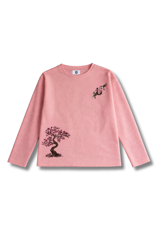 Blossom Waffle Longsleeve (pink)