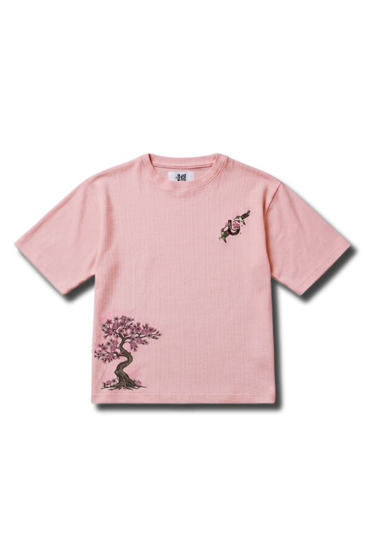 Pink Waffle Tee