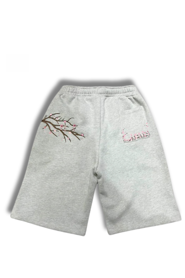 Grey Blossom Shorts