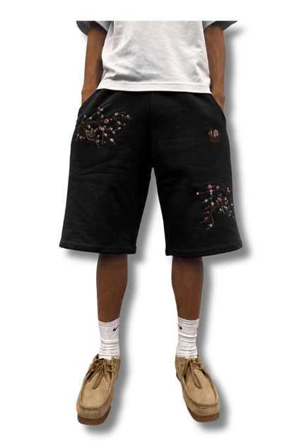 Black Blossom Shorts