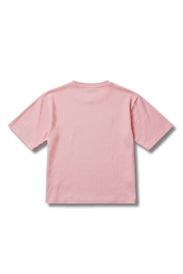 Pink Waffle Tee