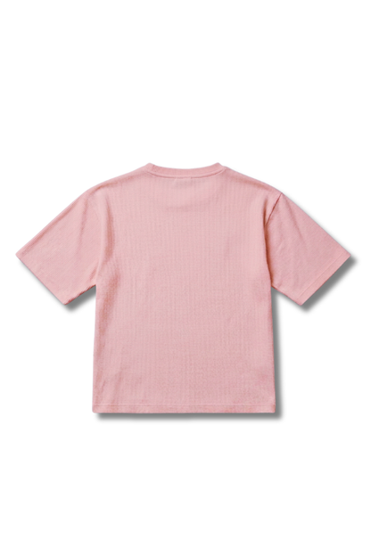 Pink Waffle Tee