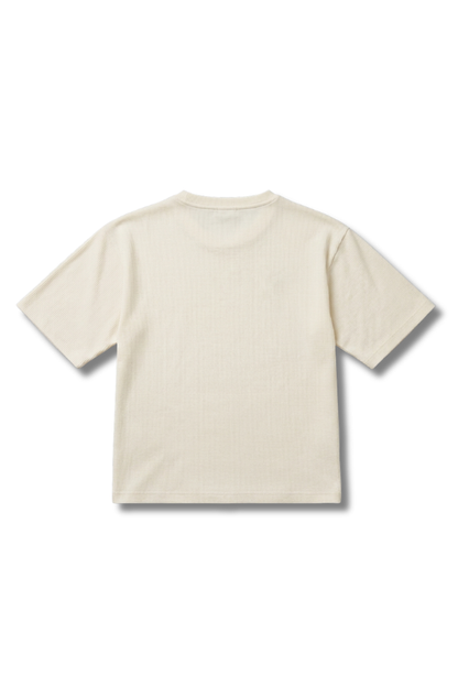 Cream White Waffle Tee