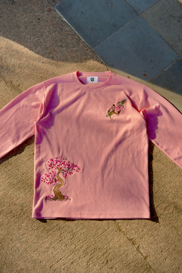 Blossom Waffle Longsleeve (pink)