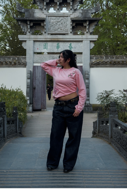 Blossom Waffle Longsleeve (pink)