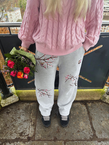 Grey Blossom Joggers