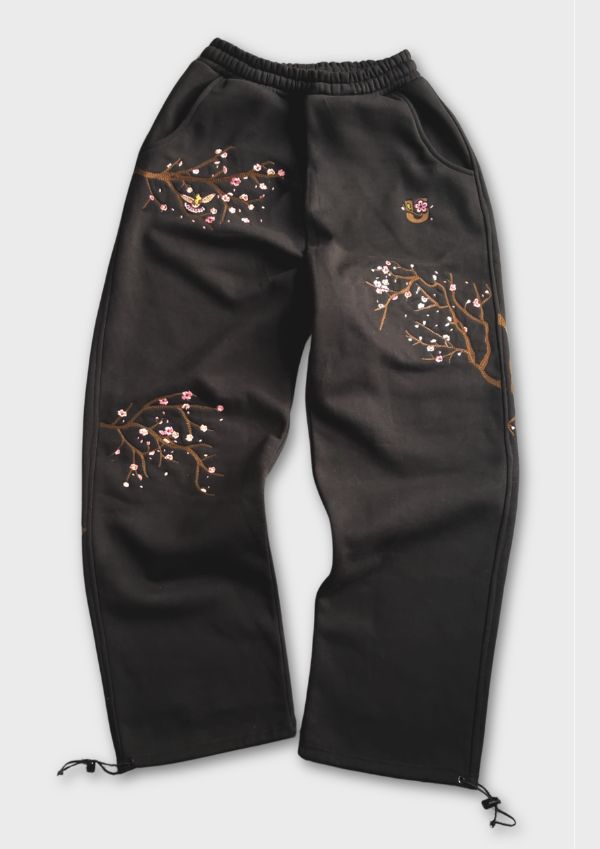 Black Blossom Joggers
