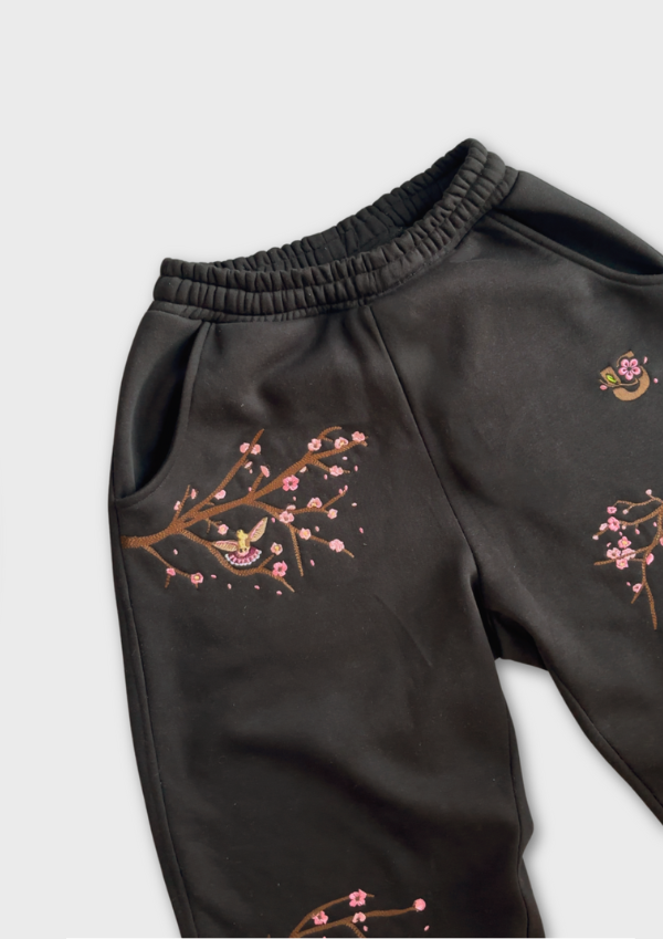 Black Blossom Joggers