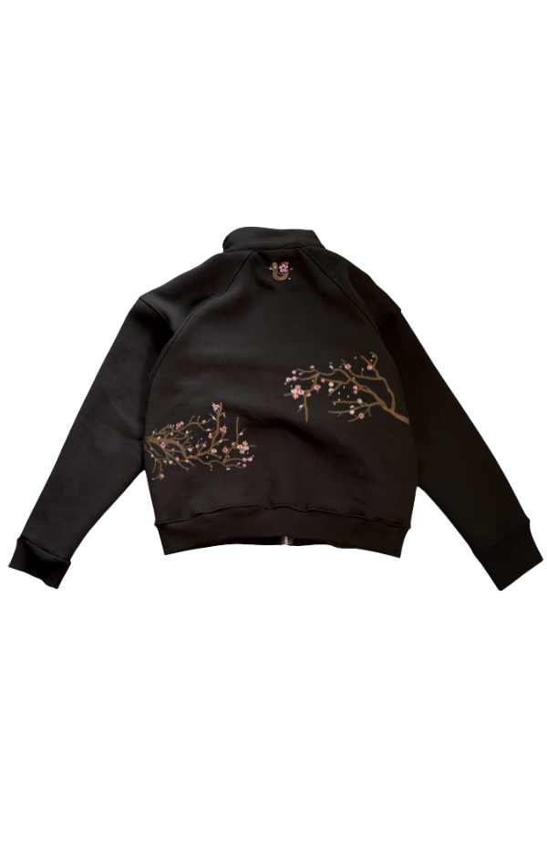 Black Blossom Zipper