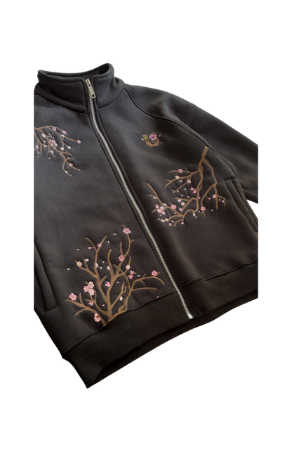 Black Blossom Zipper