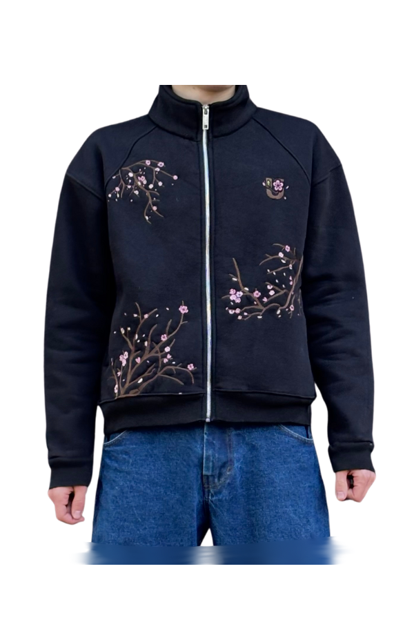 Black Blossom Zipper