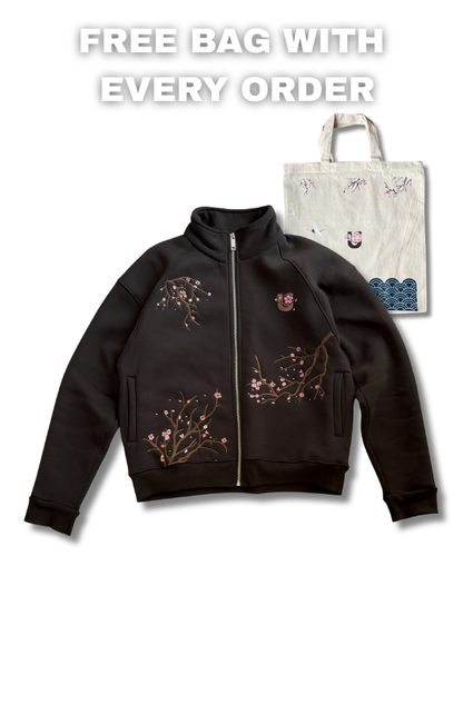 Black Blossom Zipper