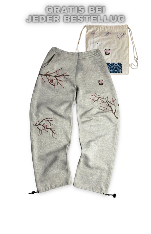 Grey Blossom Joggers