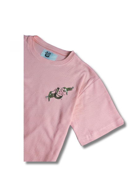 Pink Waffle Tee